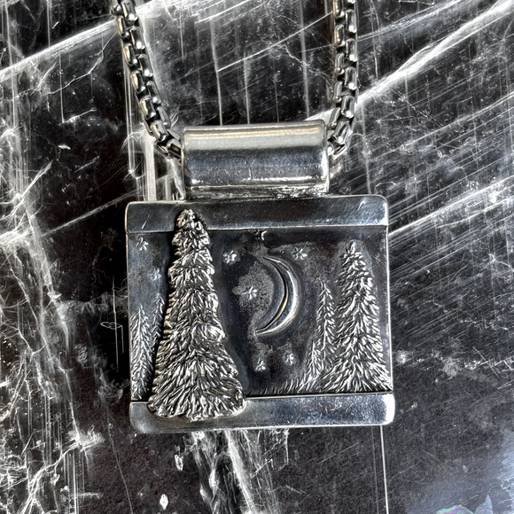 Evening Pines pendant by Silver Wishes, Sterling Silver - Picture 3 of 10